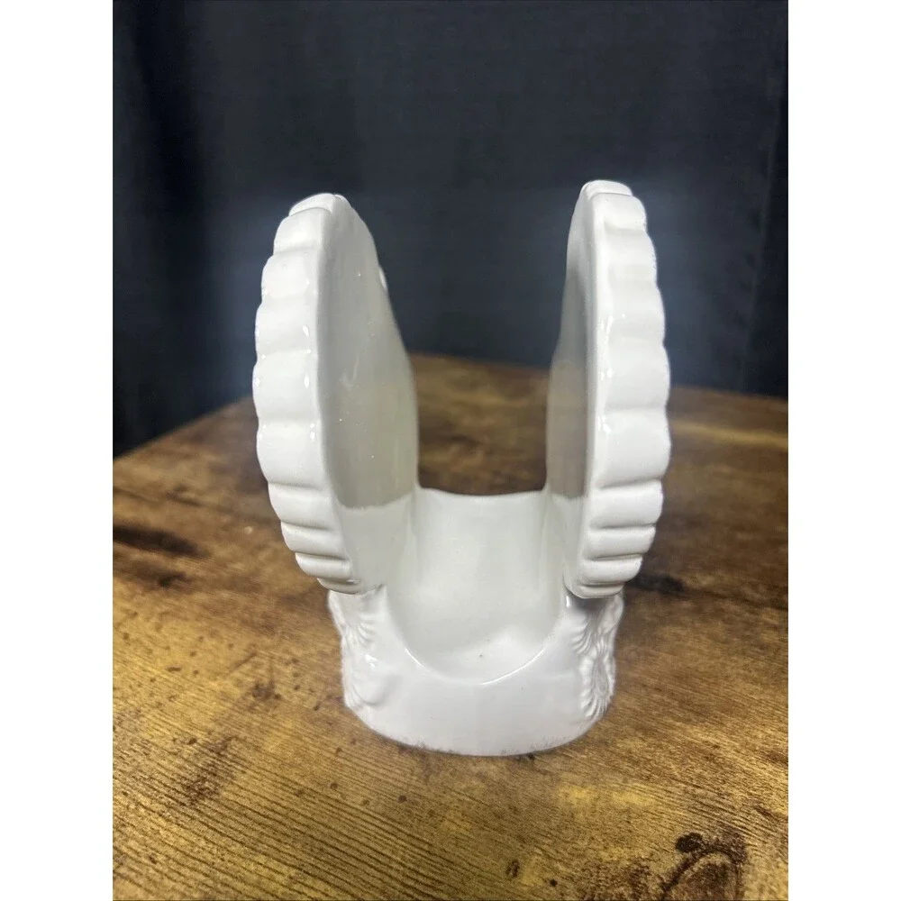 Turkey Shaped Napkin Holder Sandra Lee Ivory Rustic Thanksgiving Vintage Kmart